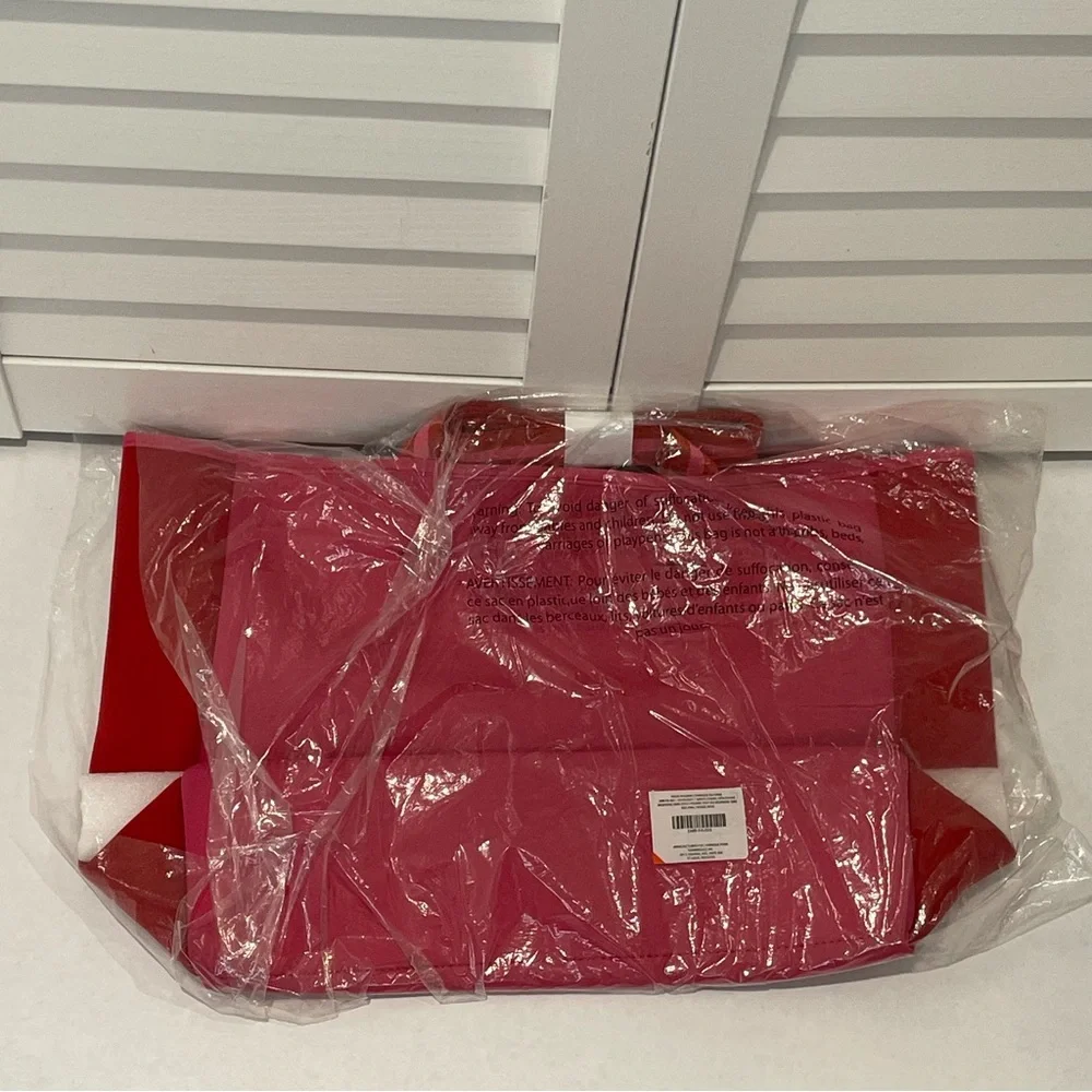 SUMMERSALT‎ Beach Tote Hand Bag Neoprene Red Pink/Rough Rose Color - NEW